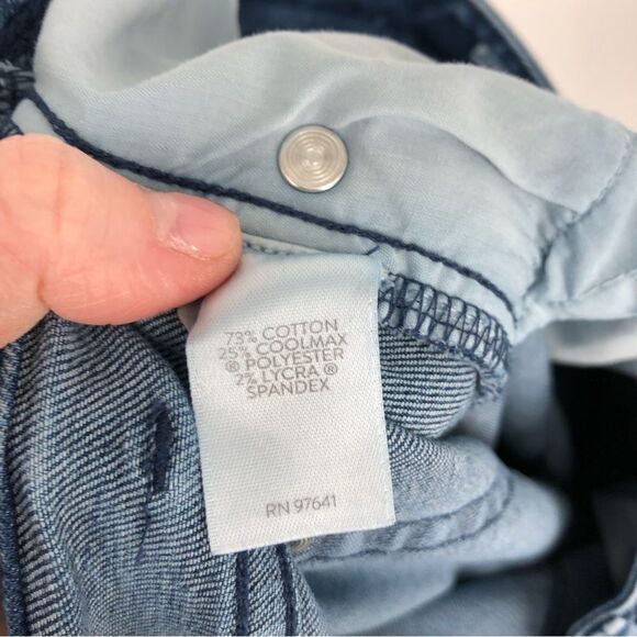 J. Jill Kick-Flare Ankle Jean Womens 16 Blue Raw Hem - Picture 8 of 12